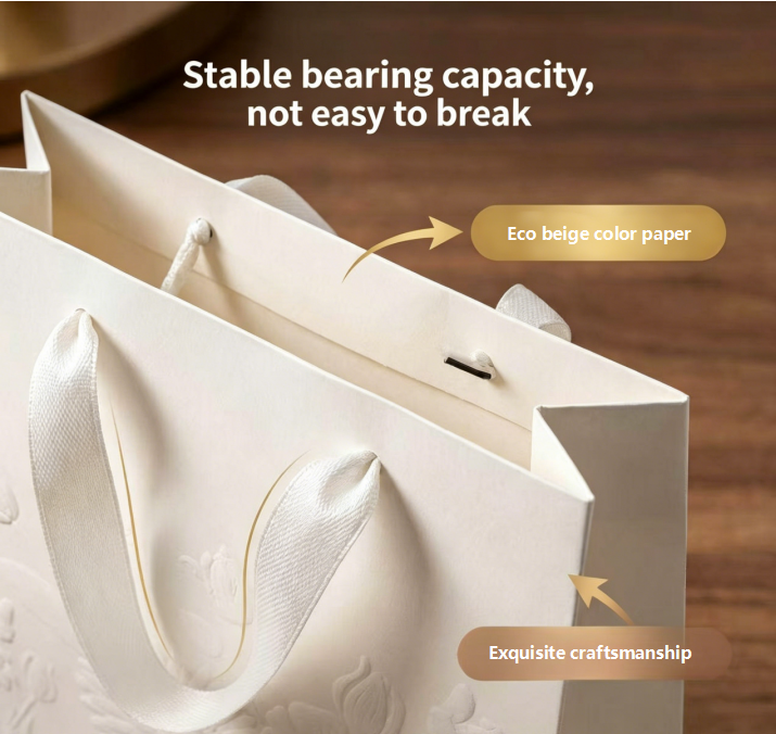 Luxury style debossed 3D pattern gift bag SP767