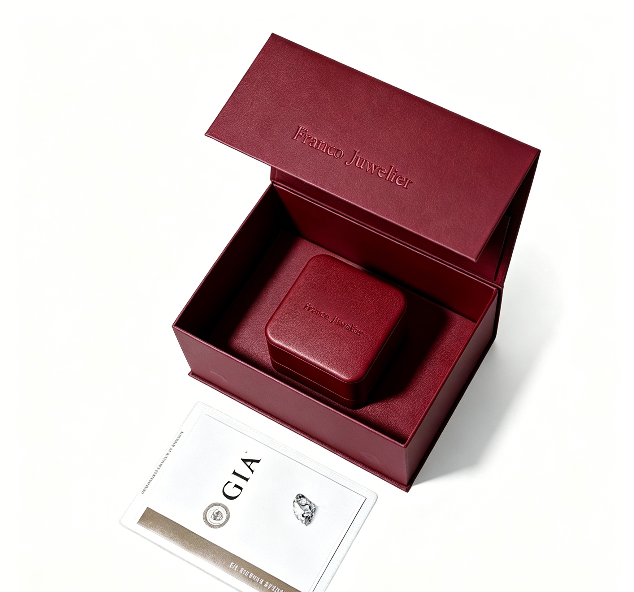 Premium jewelry box with outer box for certificate PQ353