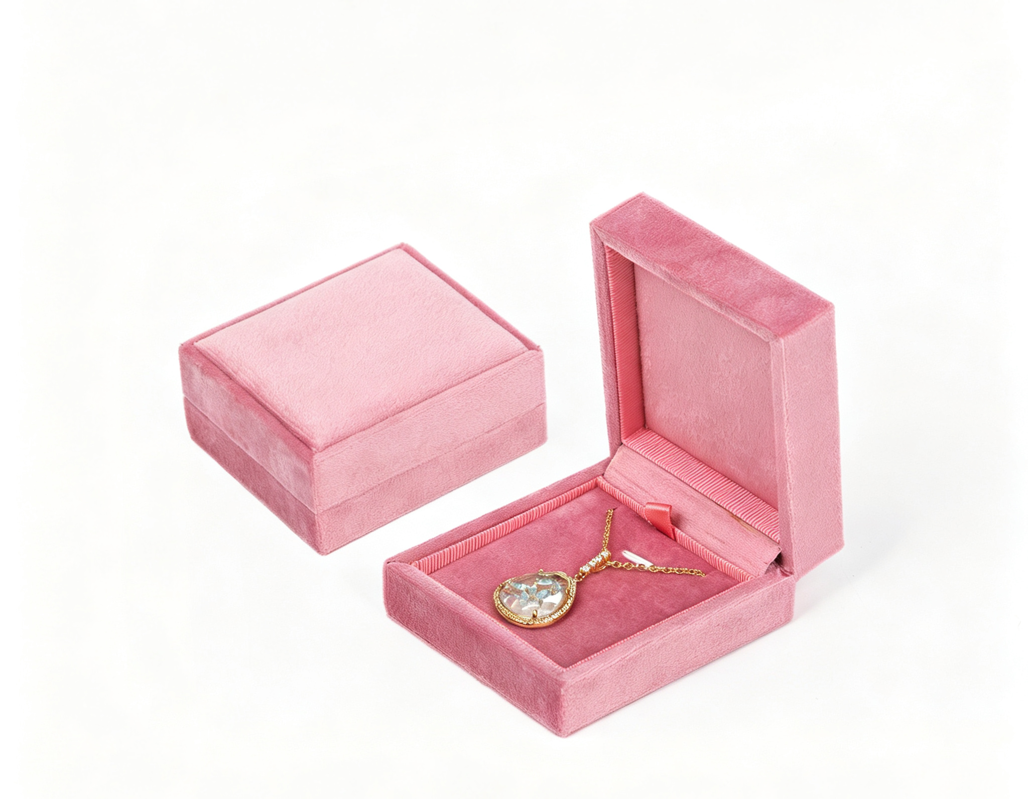 Fine quality Korea fancy velvet ring box for luxury jewellery BV492