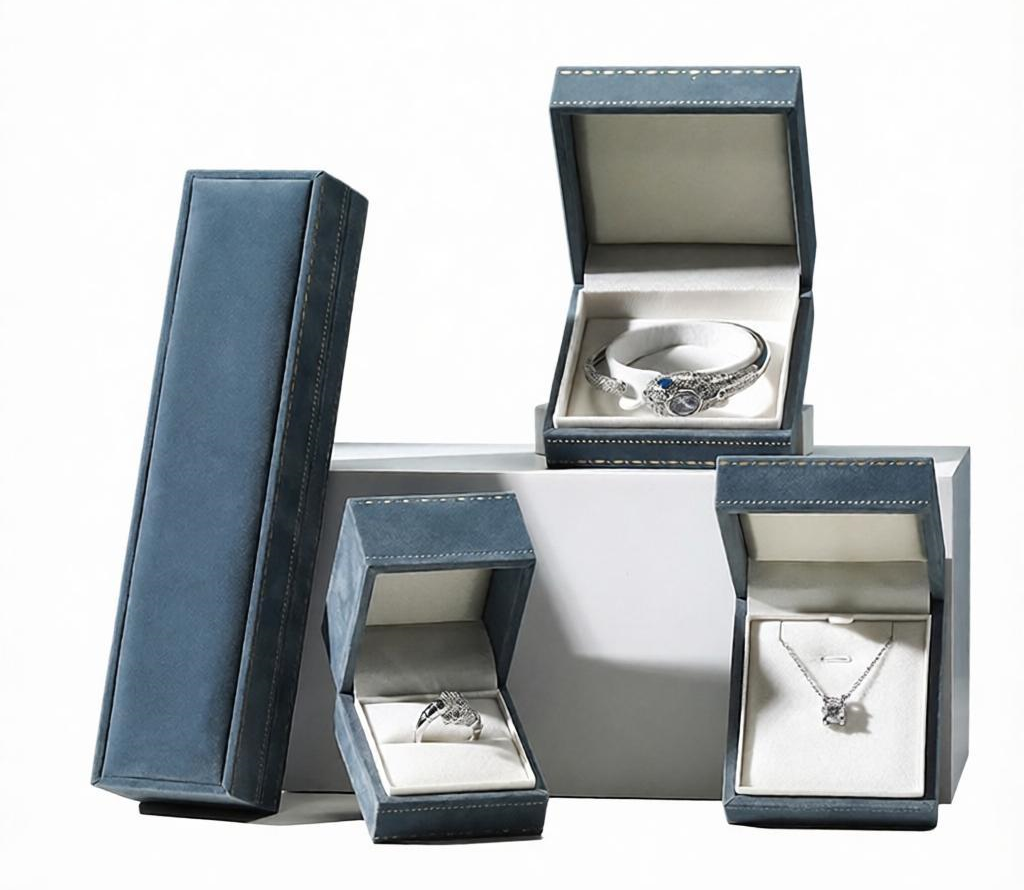 6 colors antique style velvet box with LED L673
