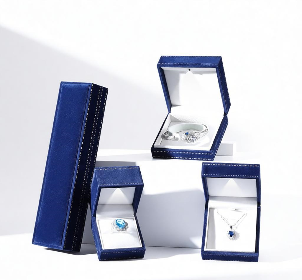 6 colors antique style velvet box with LED L673