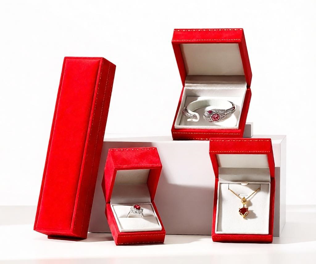 6 colors antique style velvet box with LED L673