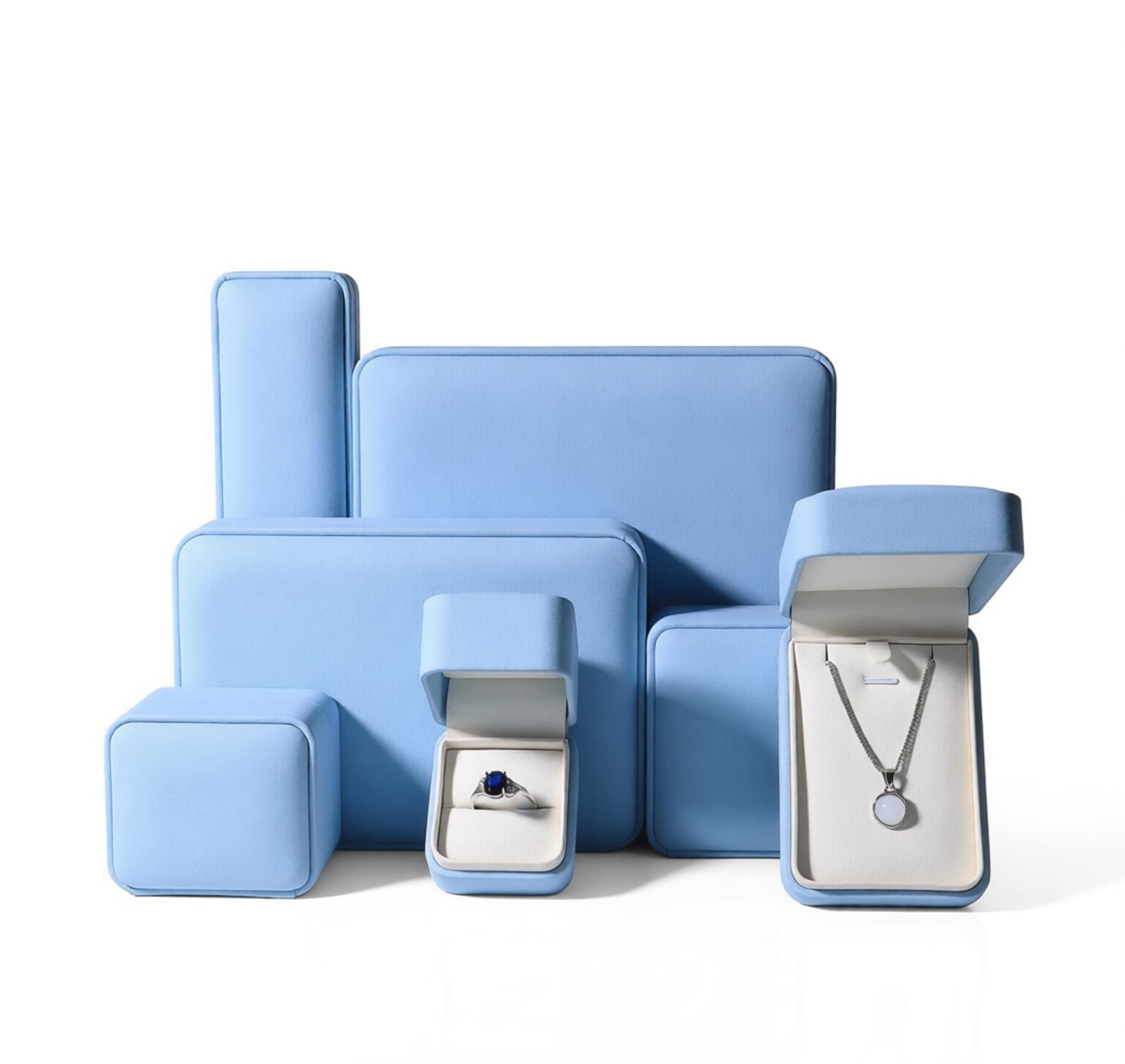 Affordable luxury hot sell pu leather ring box 5 colors BL985