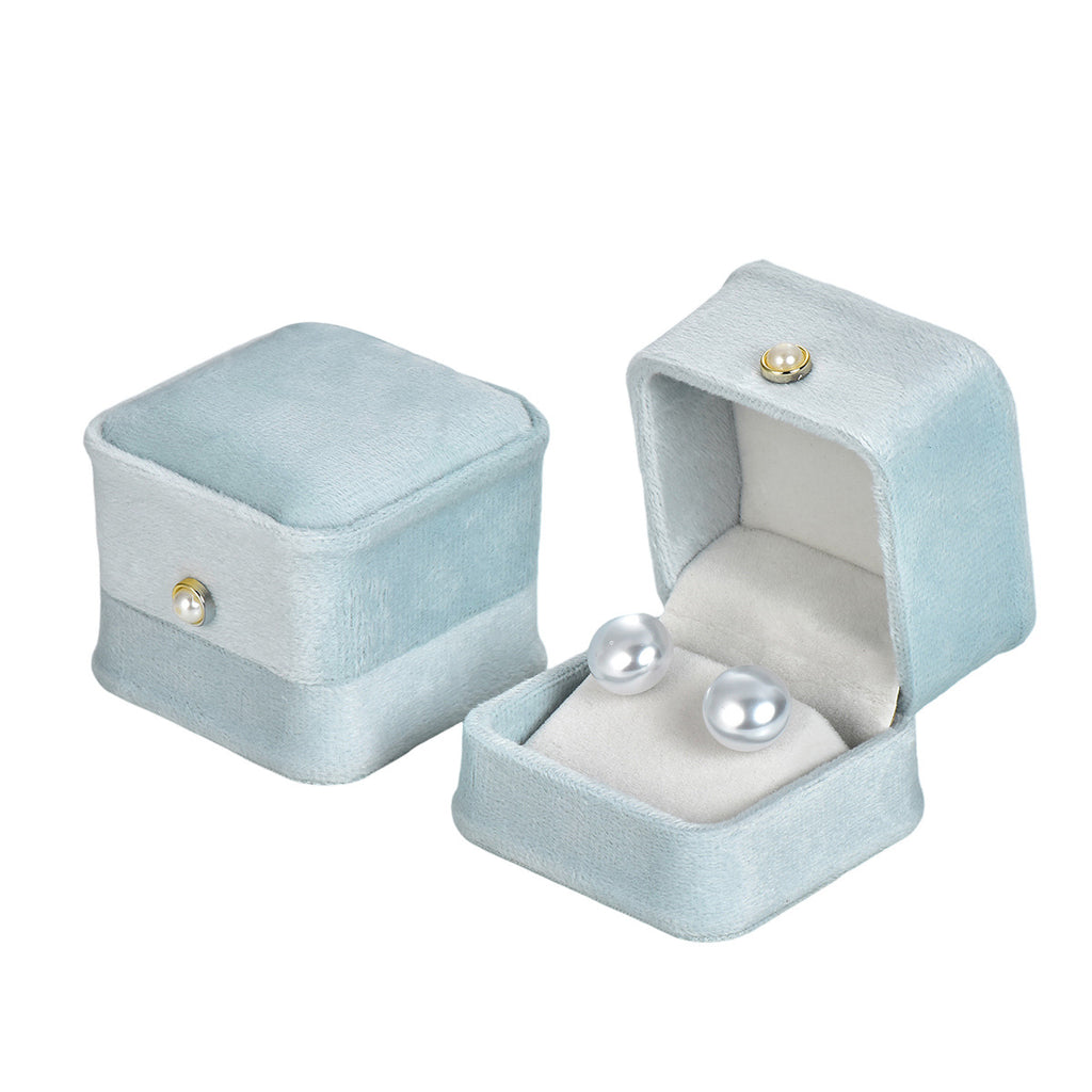 Silk velvet pearl decoration fashion jewelry ring box BV670