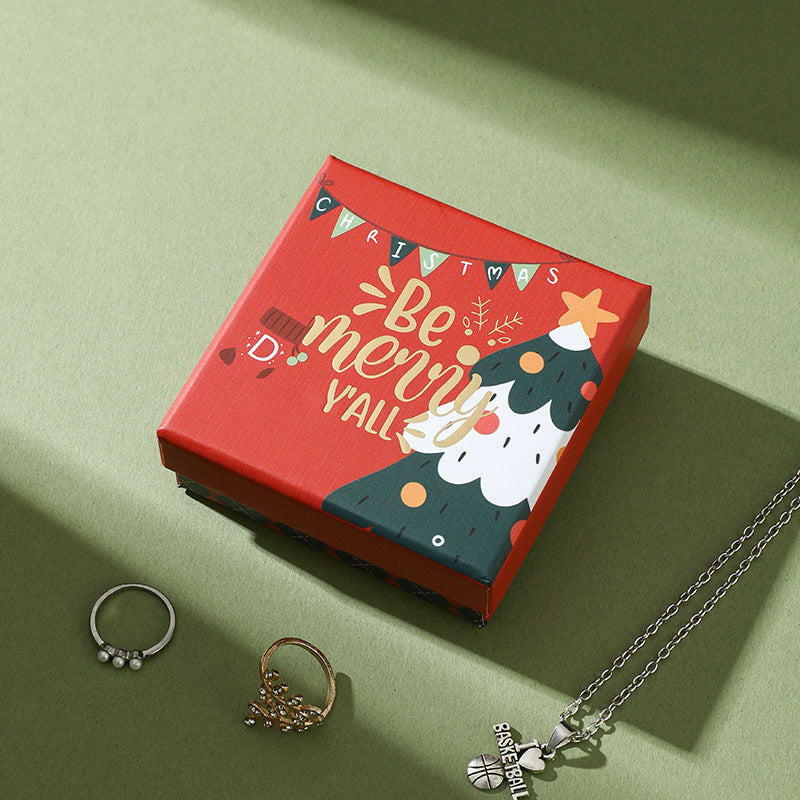 Christmas jewelry packaging boxes for bracelets, necklaces, and rings EC656