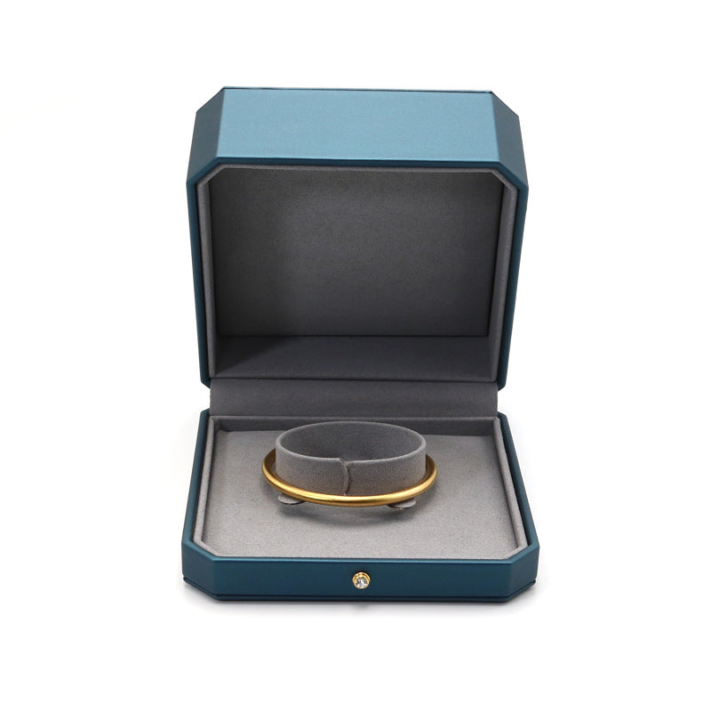 High end pu leather ring box with gold dot BL455